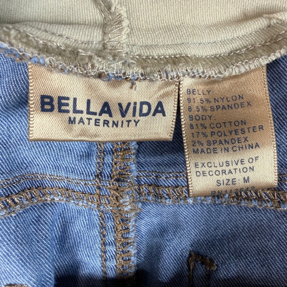 Bella Vida Maternity Skinny Jeans Medium Wash Full Belly Panel Size M RN112642 - Picture 6 of 10